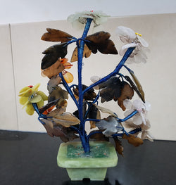 Vintage Chinese Soapstone & Jade Tree On Base | Antique & Vintage | Moonee Ponds Antiques | Australia Wide Delivery