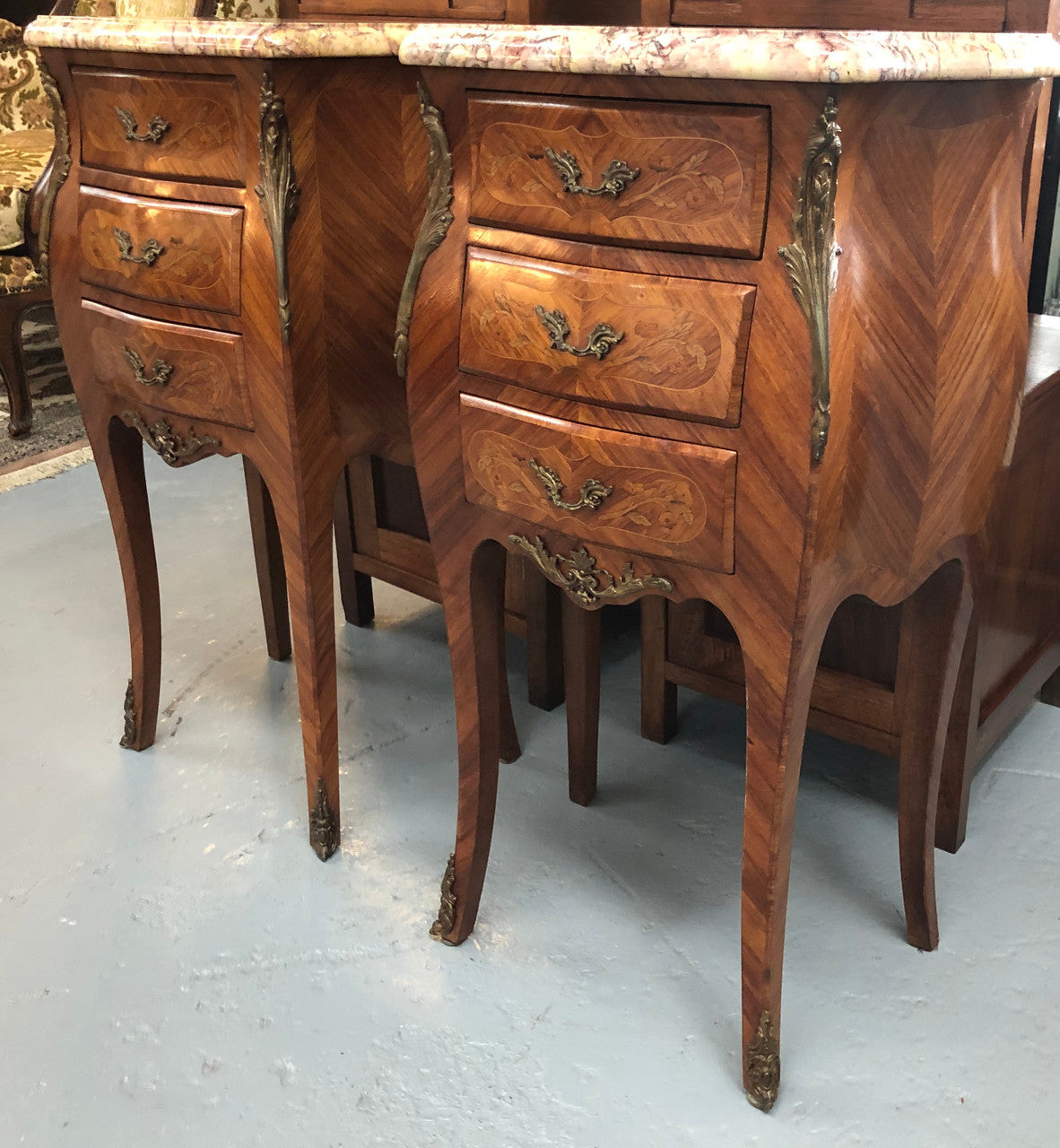 Pair of French Mini Commode Bedsides | Antique & Vintage | Moonee Ponds Antiques | Australia Wide Delivery