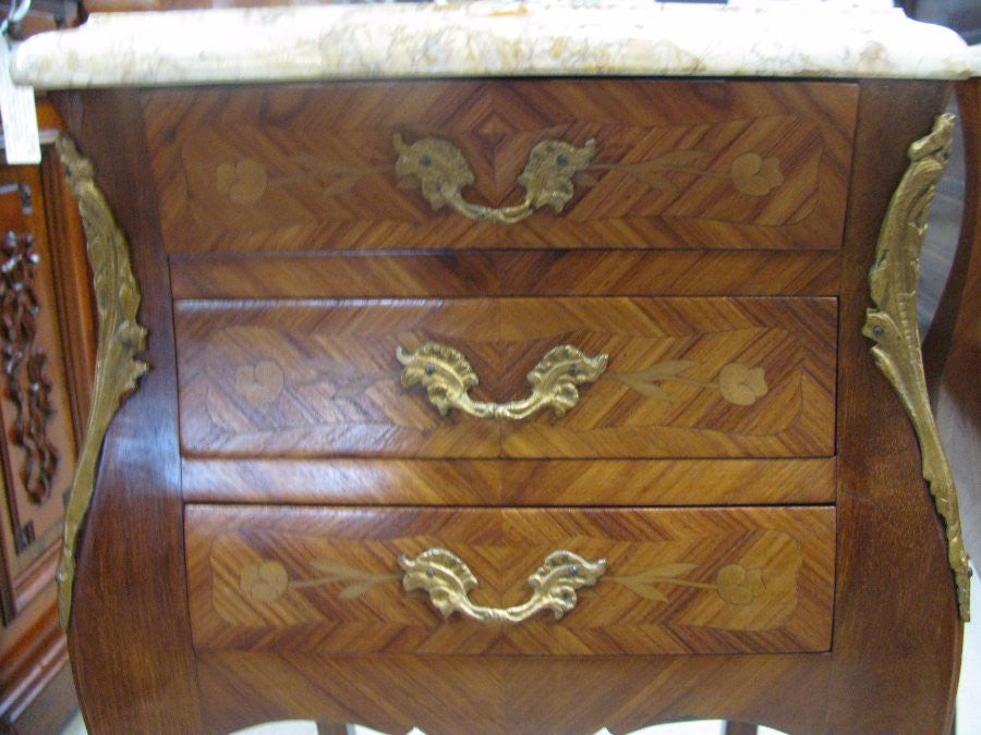 Pair of French Inlaid Bedside Cabinets | Antique & Vintage | Moonee Ponds Antiques | Australia Wide Delivery