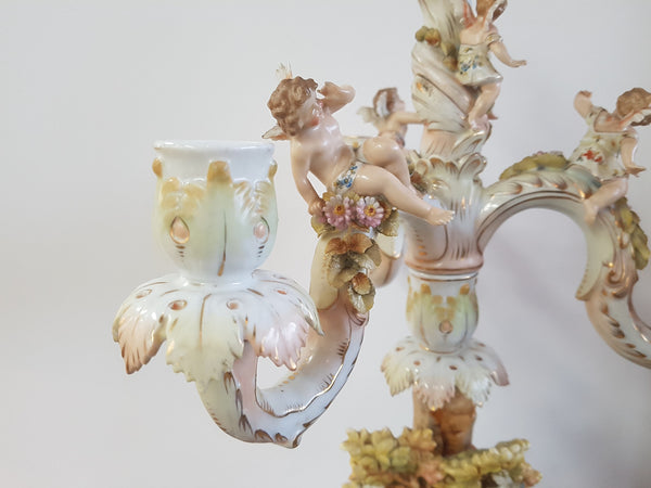 A superb 19th century Meissen style porcelain candelabra in good original condition.