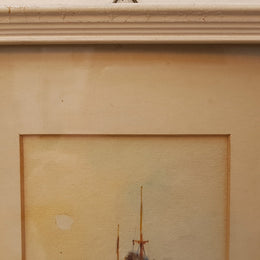 A lovely pair of framed watercolor paintings signed by Australian artist Harold Dalton Hall. In good original condition.