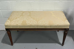 French Louis XVI Style Walnut Upholstered Stool | Antique & Vintage | Moonee Ponds Antiques | Australia Wide Delivery