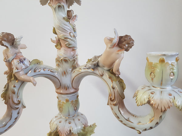 A superb 19th century Meissen style porcelain candelabra in good original condition.