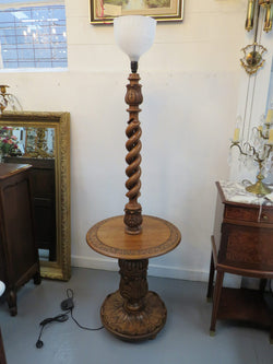 French Oak And Fruitwood Standard Lamp | Antique & Vintage | Moonee Ponds Antiques | Australia Wide Delivery