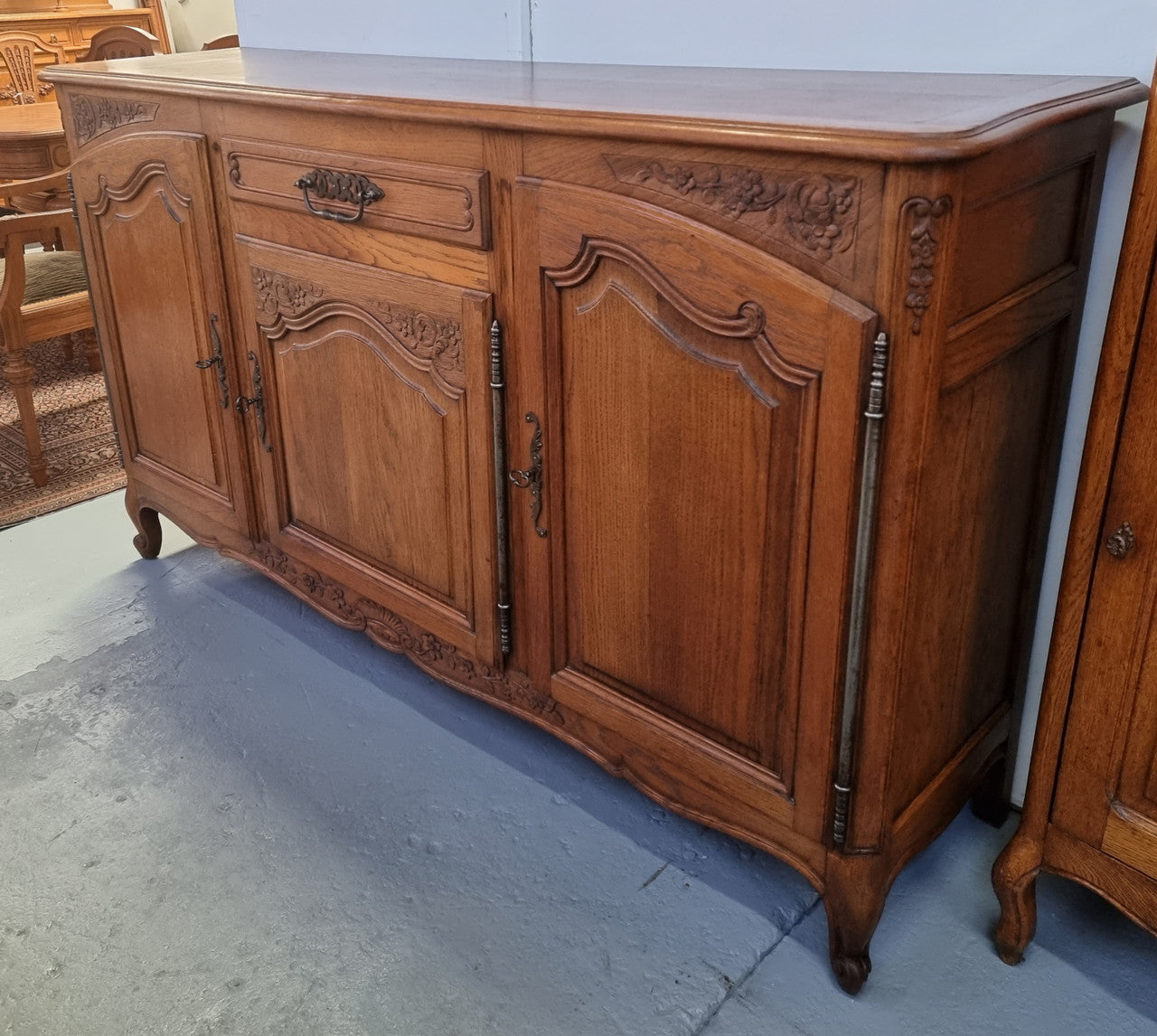 Beautiful French Oak Carved Sideboard | Antique & Vintage | Moonee Ponds Antiques | Australia Wide Delivery