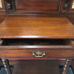 Late Victorian Hallstand with a mirror and drawer. In good original detailed condition.