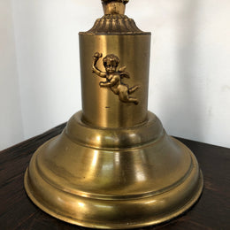 Fabulous & decorative French gilt metal & jewelled table/desk lamp. Wired to Australian standards & in good original condition.