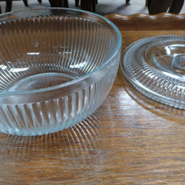Round Vintage glass container