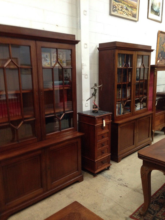 Pair French Mahogany bookcases | Antique & Vintage | Moonee Ponds Antiques | Australia Wide Delivery