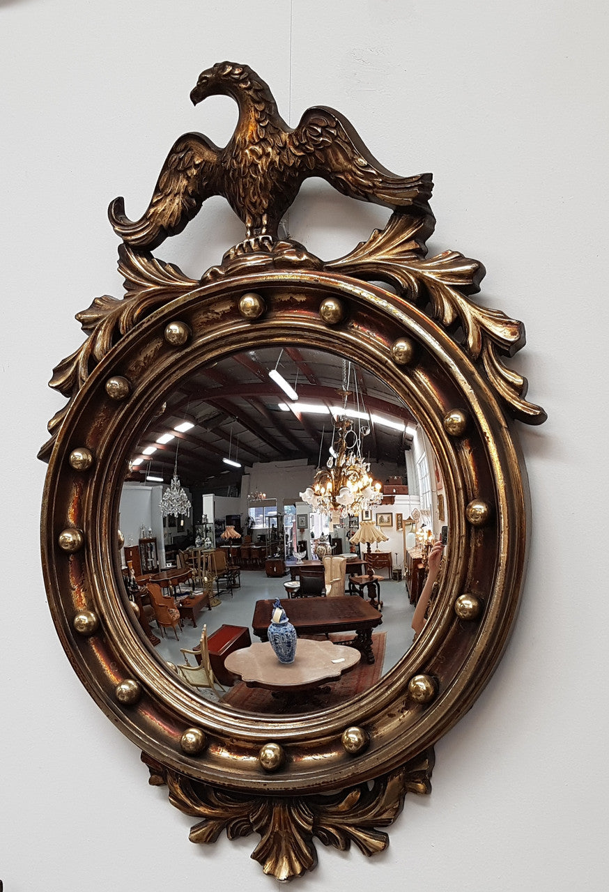 Gilt Convex Glass Mirror | Antique & Vintage | Moonee Ponds Antiques | Australia Wide Delivery