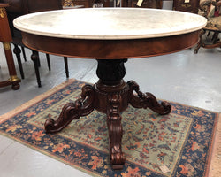 Mid 19th Century French Walnut White Marble Top Centre Table | Antique & Vintage | Moonee Ponds Antiques | Australia Wide Delivery