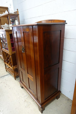 Blackwood Fiddleback Gentlemans Wardrobe | Antique & Vintage | Moonee Ponds Antiques | Australia Wide Delivery