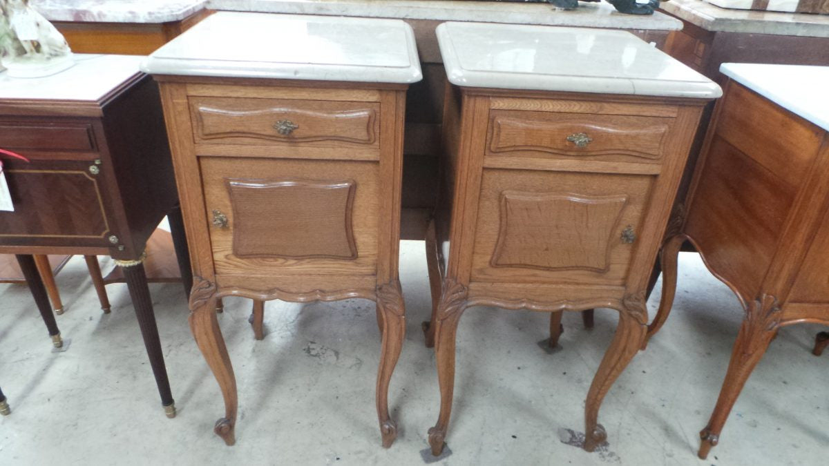 Pair of French Oak Bedsides | Antique & Vintage | Moonee Ponds Antiques | Australia Wide Delivery