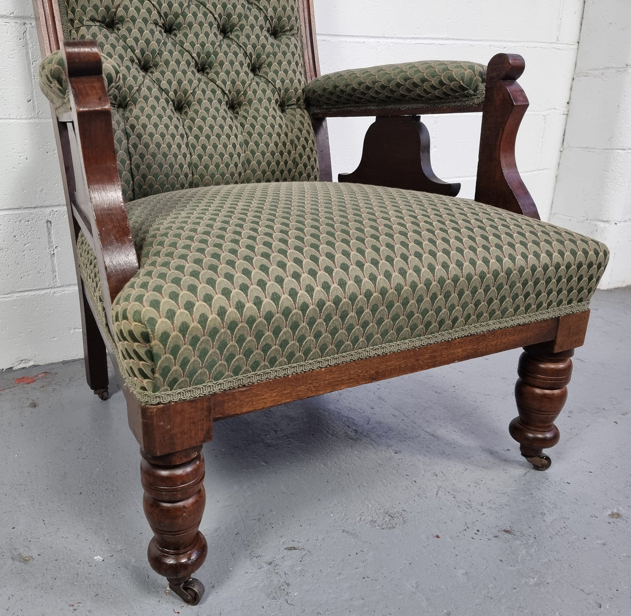 Pair of Edwardian Button Back Walnut Armchairs | Antique & Vintage | Moonee Ponds Antiques | Australia Wide Delivery