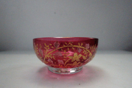 Bohemian Moser Style Cranberry Art Glass