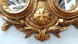 Hand Carved French Gilt Wood Double Mirror | Antique & Vintage | Moonee Ponds Antiques | Australia Wide Delivery