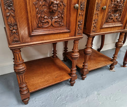 Fabulous Pair of Antique Gothic Style Bedside Cabinets | Antique & Vintage | Moonee Ponds Antiques | Australia Wide Delivery