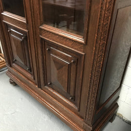 Superb Pair of Henry II style French Two Door Oak Bookcases