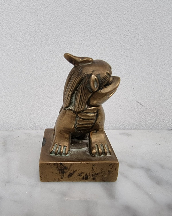 Bronze mid 19th Century Chinese Foo dog seal. It has been sourced locally and is in good original condition.