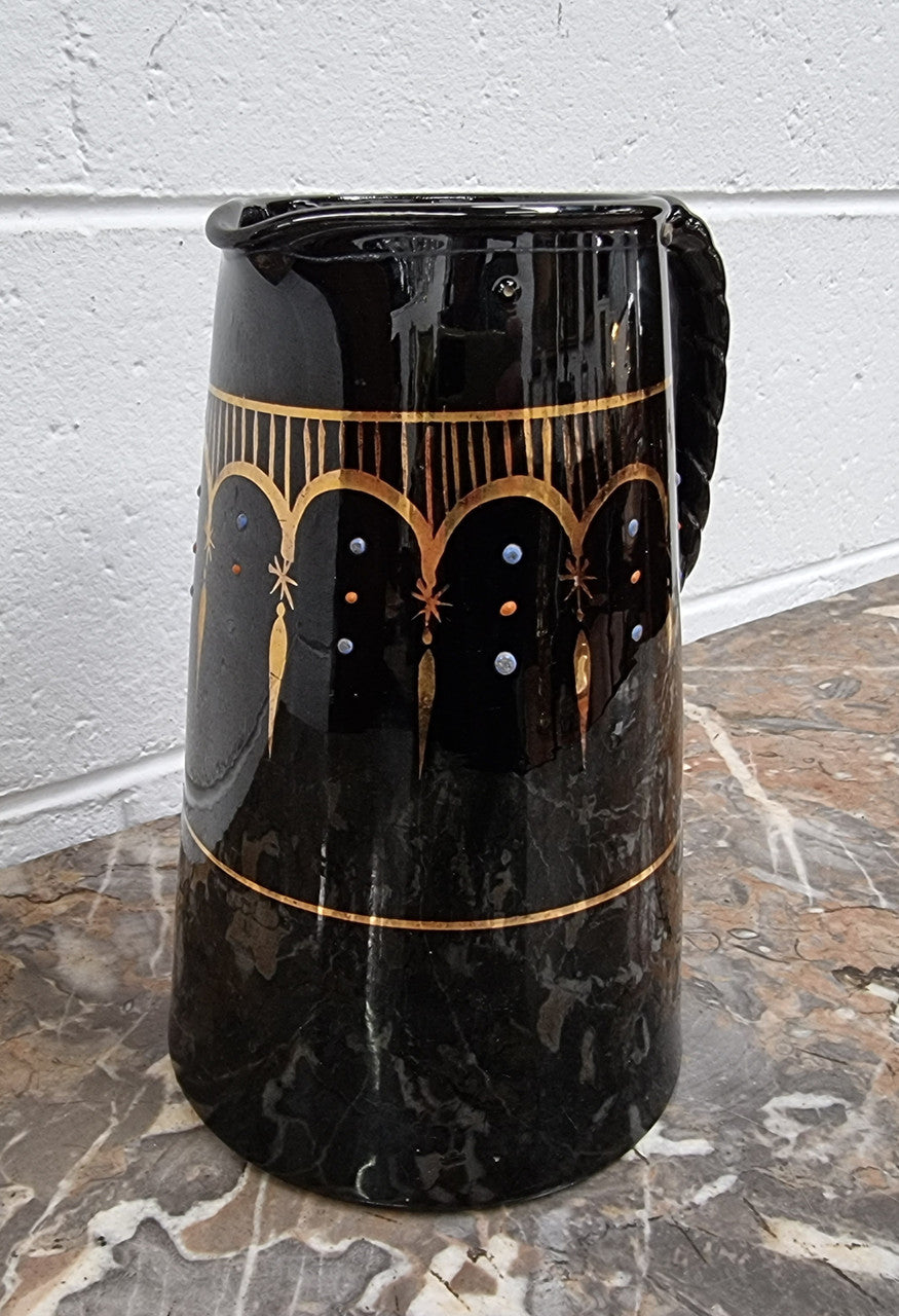 Victorian Black Decorative Jug | Antique & Vintage | Moonee Ponds Antiques | Australia Wide
