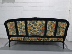 Substantial Antique 19th Century Ebonized Serpentine Front Settee | Antique & Vintage | Moonee Ponds Antiques | Australia Wide Delivery
