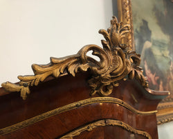 Stunning Antique Louis XV Style Walnut & Marquetry Inlay Vitrine | Antique & Vintage | Moonee Ponds Antiques | Australia Wide Delivery
