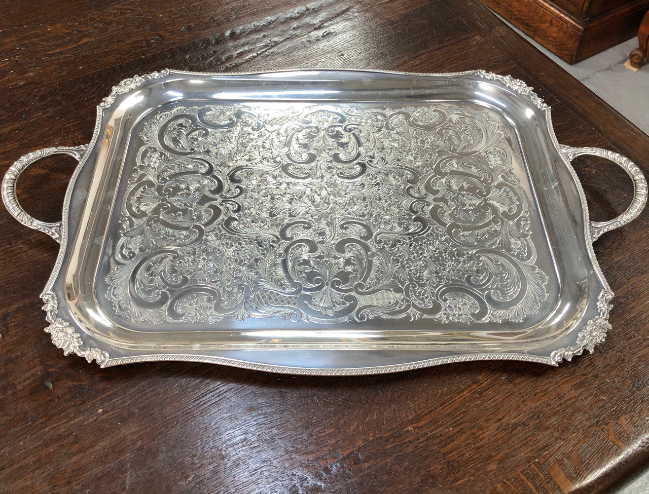 A Heavy Quality Sheffield Plate Tray