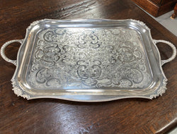 A Heavy Quality Sheffield Plate Tray | Antique & Vintage | Moonee Ponds Antiques | Australia Wide Delivery