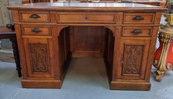 Superb French Oak Beautifully Carved Desk | Antique & Vintage | Moonee Ponds Antiques | Australia Wide Delivery