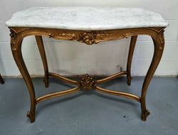 French Louis XV Style Gilt Wood Carved Center Table with Marble Top | Antique & Vintage | Moonee Ponds Antiques | Australia Wide Delivery