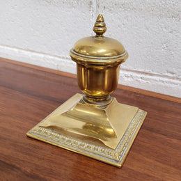 Victorian Brass inkwell pen holder in good original condition.