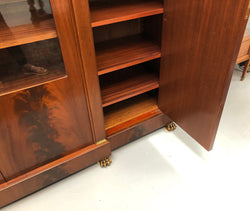 Superb Four Door French Empire Flame Mahogany Bookcase | Antique & Vintage | Moonee Ponds Antiques | Australia Wide Delivery