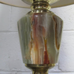 Italian Alabaster And Brass Lamp