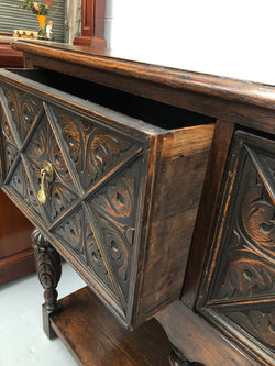 Georgian Style Carved Oak Dresser | Antique & Vintage | Moonee Ponds Antiques | Australia Wide Delivery