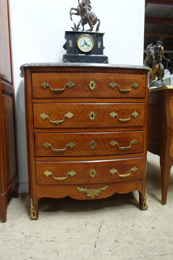 French Louis XIV Style Walnut Inlaid Commode | Antique & Vintage | Moonee Ponds Antiques | Australia Wide Delivery
