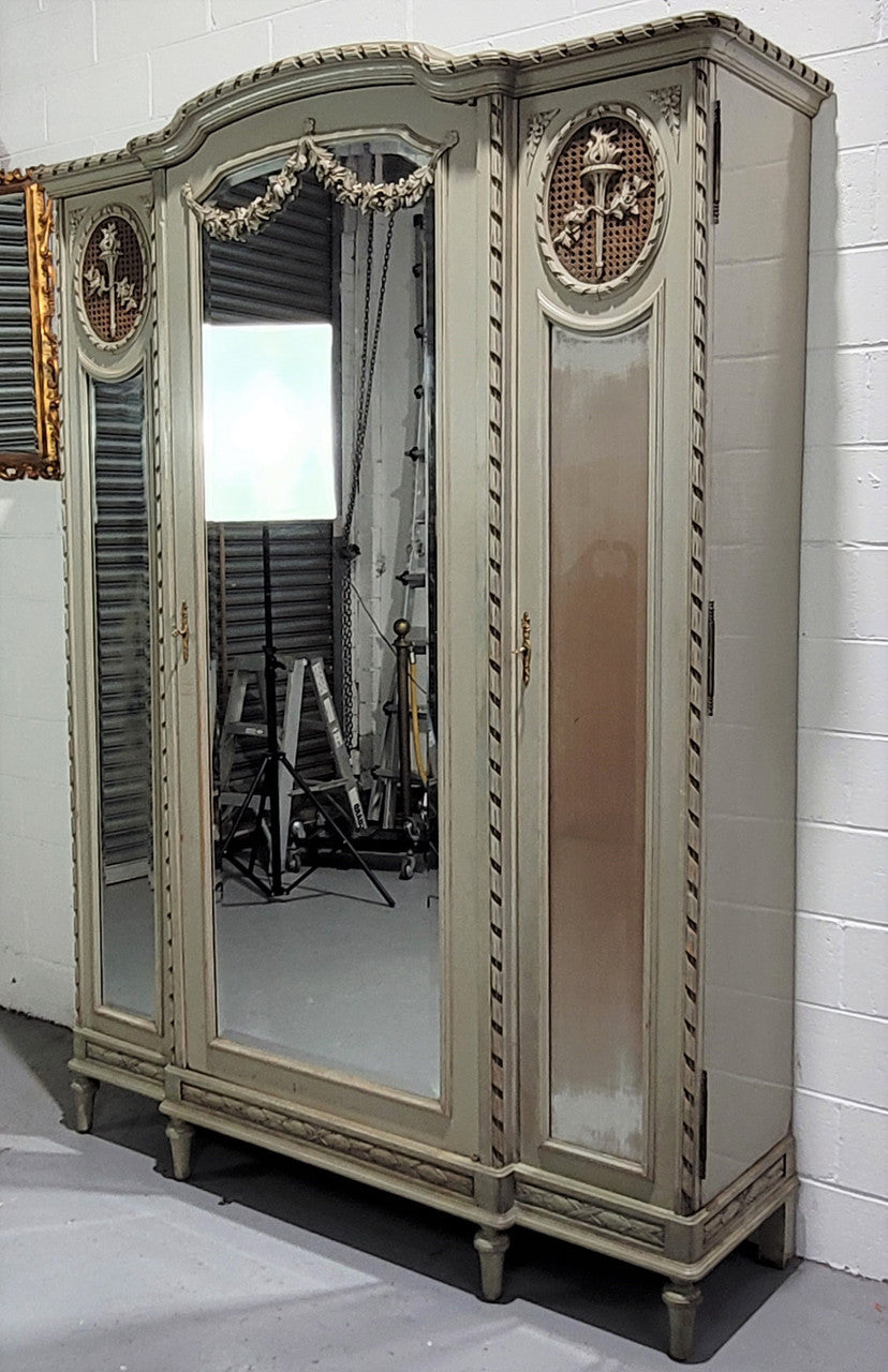 Antique French Three Door Louis Xl Style Painted Armoire | Antique & Vintage | Moonee Ponds Antiques | Australia Wide Delivery
