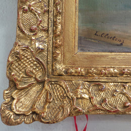 Absolutely Beautiful Antique French Floral Oil Painting