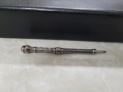 Interesting Sterling Silver & Amethyst Propelling & Extending Pencil | Antique & Vintage | Moonee Ponds Antiques | Australia Wide Delivery