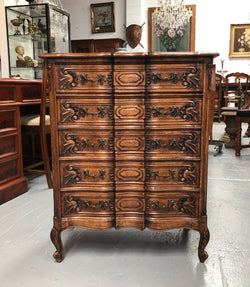 French Oak Miniature Chest of Five Drawers | Antique & Vintage | Moonee Ponds Antiques | Australia Wide Delivery