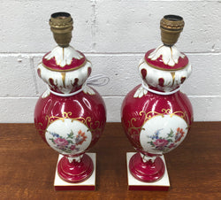 Pair Of Highly Decorative Paris Porcelain Table Lamps | Antique & Vintage | Moonee Ponds Antiques | Australia Wide Delivery