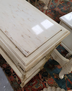 Painted French Louis XVI Style Marble Top Console Table | Antique & Vintage | Moonee Ponds Antiques | Australia Wide Delivery