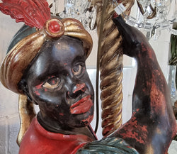 19th Century Italian Wooden Blackamoor Lamp | Antique & Vintage | Moonee Ponds Antiques | Australia Wide Delivery
