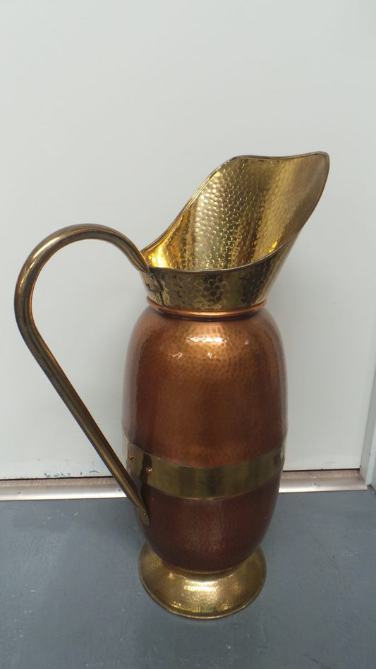 French Copper and Brass Jug