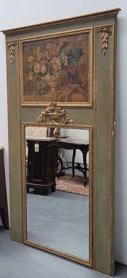 Superb French 19th Century Trumeau Mirror with Original Paint | Antique & Vintage | Moonee Ponds Antiques | Australia Wide Delivery