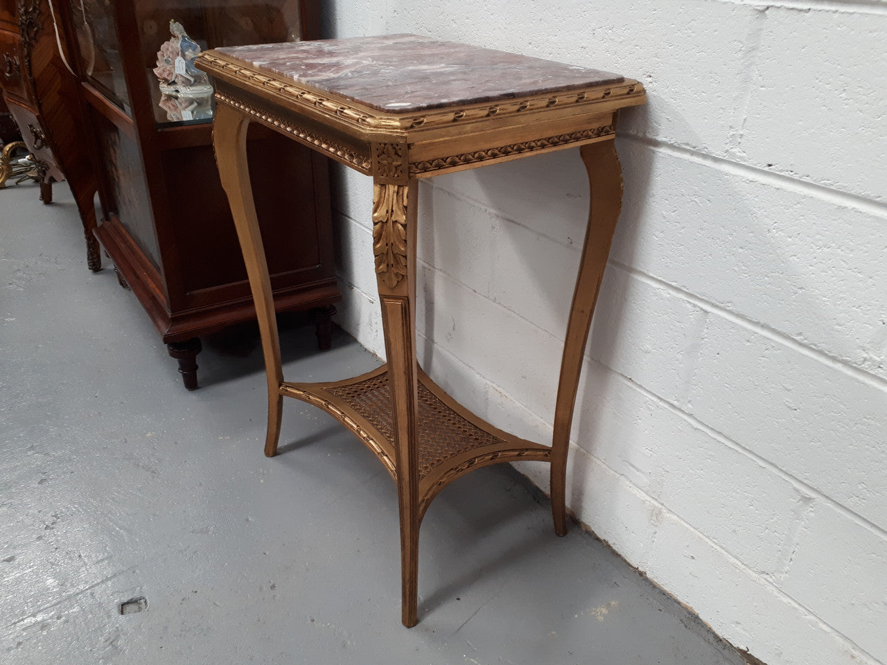 Antique French 19th Century Inset Marble Top & Giltwood Side Table | Antique & Vintage | Moonee Ponds Antiques | Australia Wide Delivery