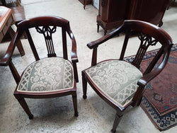 Pair of Edwardian Tub Chairs | Antique & Vintage | Moonee Ponds Antiques | Australia Wide Delivery