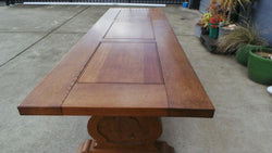 Large French Monastery Dining Table With A Stretcher Base | Antique & Vintage | Moonee Ponds Antiques | Australia Wide Delivery