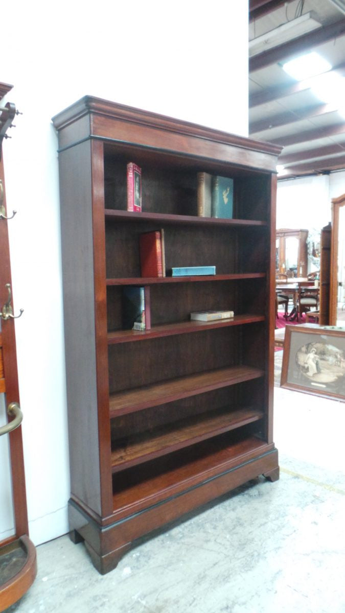 An Antique Mahogany Open Shelf Bookcase