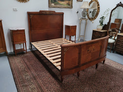 French Louis XV Style Bow Fronted Queen Size Bed | Antique & Vintage | Moonee Ponds Antiques | Australia Wide Delivery