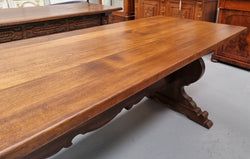 Solid French Oak Monastery Dining Table | Antique & Vintage | Moonee Ponds Antiques | Australia Wide Delivery
